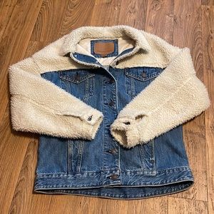 American Eagle Sherpa Jean Jacket